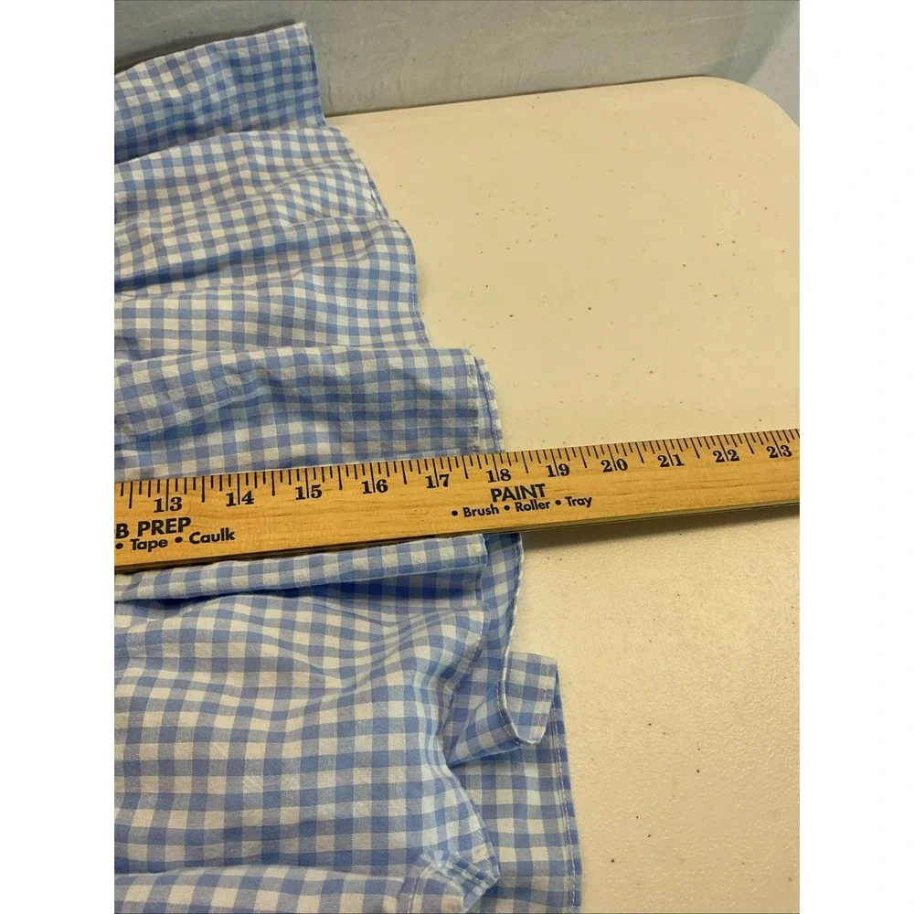 J Marie The‎ Julia Skort size L Blue and white smocked tiered Linen Gingham
